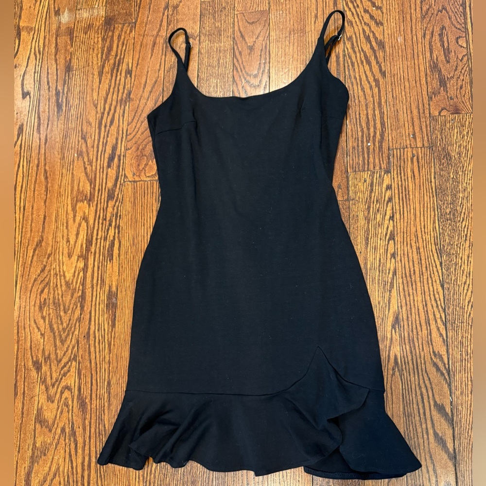 Black Ruffle Princess Polly Mini Dress